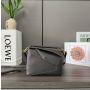 Loewe Mini Puzzle in Grained Calfskin -Deep grey