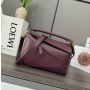 Loewe Small Puzzle in Classic Calfskin-Burgundy 