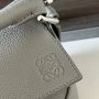 Loewe Small Puzzle in Grained Calfskin-Ash grey 