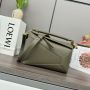 Loewe Small Puzzle in Classic Calfskin -Olive green