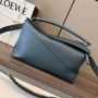 Loewe Men's Large Puzzle bag in grained calfskin-dark blue