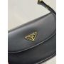 Prada Arqué leather shoulder bag with flap