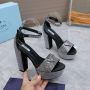 Prada Satin platform sandals with crystals,  35-41