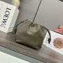 Loewe Mini Flamenco Purse Clutch-Olive green