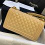 Medium Boy Chanel Handbag  in Lambskin 