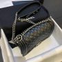 Medium Boy Chanel Handbag  in Lambskin 