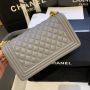 Medium Boy Chanel Handbag  in Lambskin 