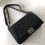 Large Boy Chanel Handbag  in Lambskin 