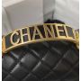 Small Boy Chanel Flap Bag with Handle in Lambskin 