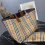 Burberry Check Cotton Medium London Tote Bag