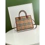 Burberry Check and leather Tote