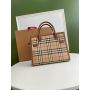 Burberry Check and leather Tote