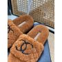 Chanel Shearling Mules