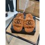 Chanel Shearling Mules