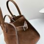 The Row Soft Margaux 10 Bag in Suede